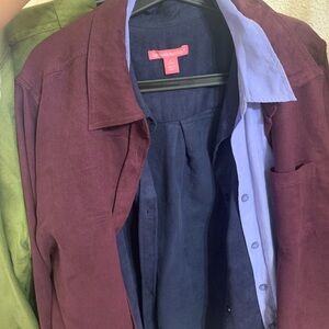 Button up Velour Jackets (four jackets) plus size